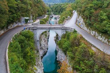 Die Napoleonbrucke bei Kobarid | Soča-Tal - Slowenien